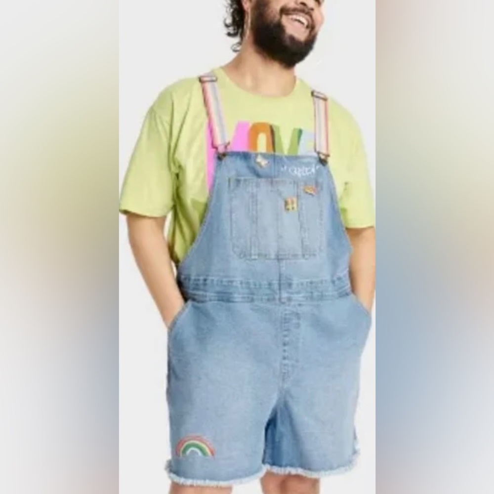 🏳️‍🌈 NWT! Unisex Queen Pride Denim Shortall